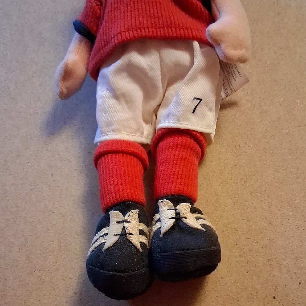 Footy Red and White Soccer Plush Doll NWT - Picture 2 of 13